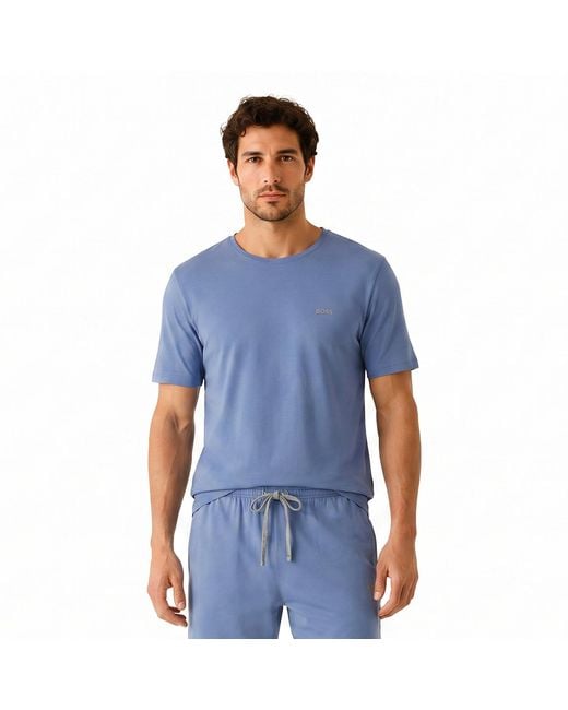 Boss Blue Regular Fit Short Sleeve Cotton T-Shirt 50515312 for men