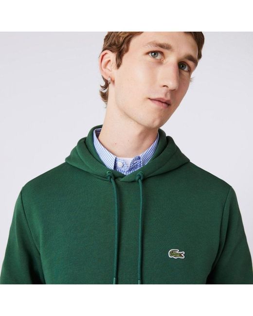 Lacoste Green Fleece Hoodie For for men