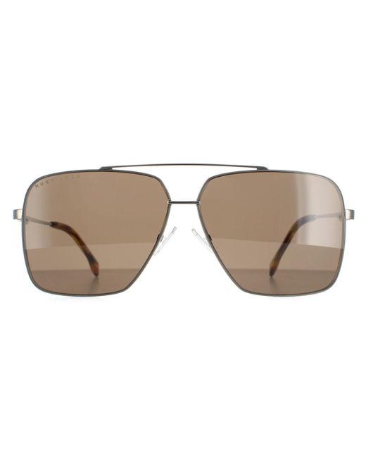 Boss Sunglasses Boss 1325/s 6c5 70 Bruine Horn Ruthenium Brown in het Metallic voor heren