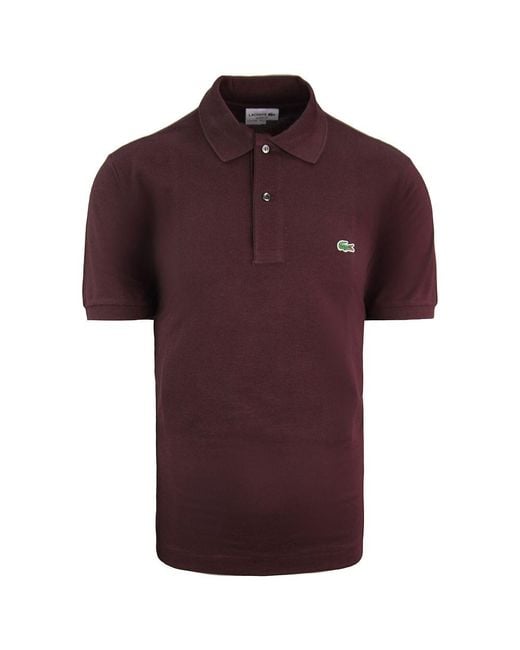 Lacoste Red Classic Fit Polo Shirt Cotton for men