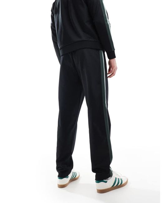 Fred Perry White Co-Ord Two Colour Taped Track Joggers for men