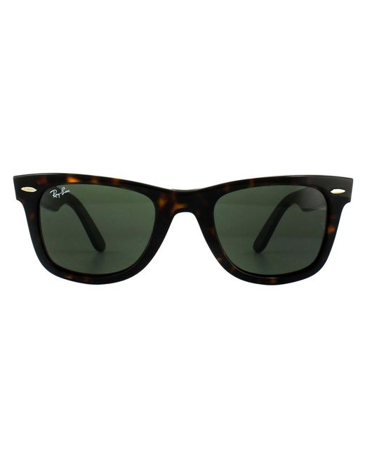 Ray-Ban Green Sunglasses Wayfarer 2140 902 Tortoise G-15 Medium 50Mm