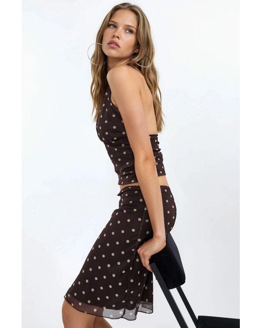 Hiccup Black Polka Dot Mini Skirt