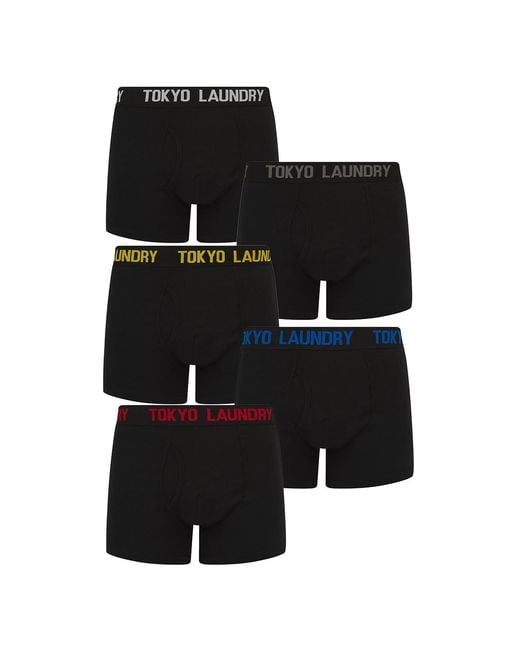 Tokyo Laundry Black 5-Pack Cotton Boxers for men