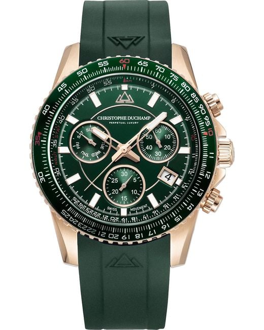 Christophe Duchamp Green Navitimer Chronograph Velocite V2 Watch 44Mm for men