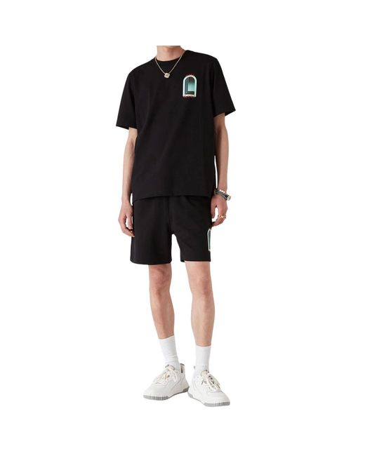 Casablanca Black L'Arche Design T-Shirt Cotton for men
