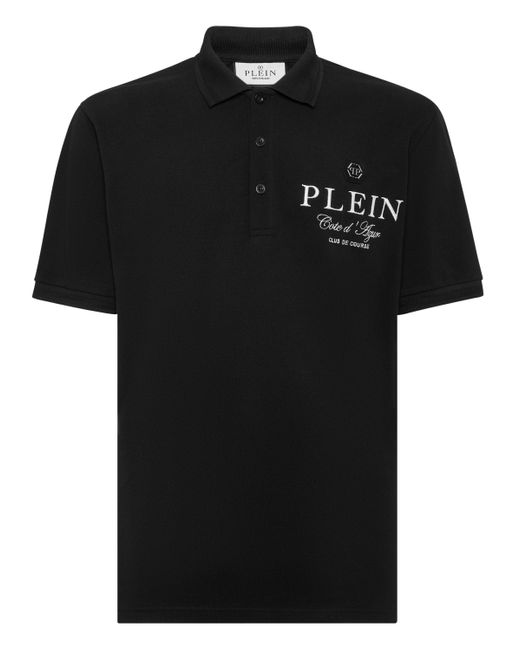 Philipp Plein Polo Shirt Ss Club The Course in het Black voor heren