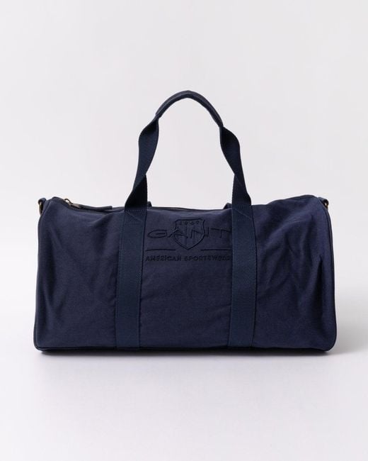 Gant Blue Tonal Shield Duffle Bag for men