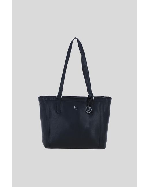 Ashwood Leather Blue 'Ballina' Genuine Shoulder Bag With Hardware