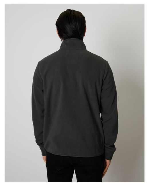Threadbare Gray 'Willows' Zip Up Quilted Fleece Jacket for men