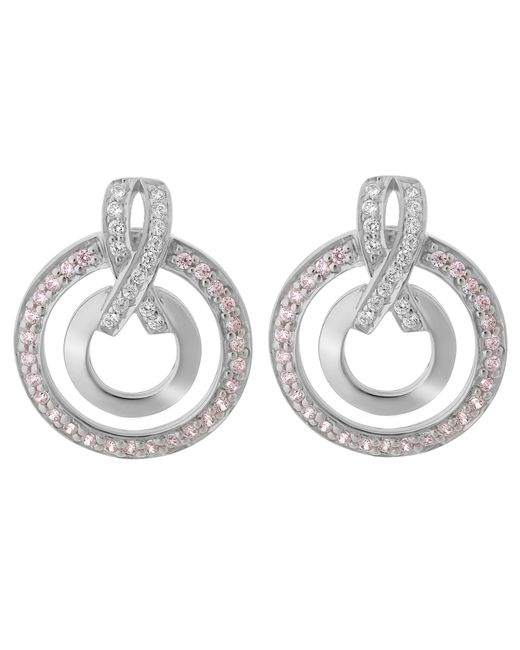 Orphelia Metallic 'Azalea' 925 Sterling Drop Earrings