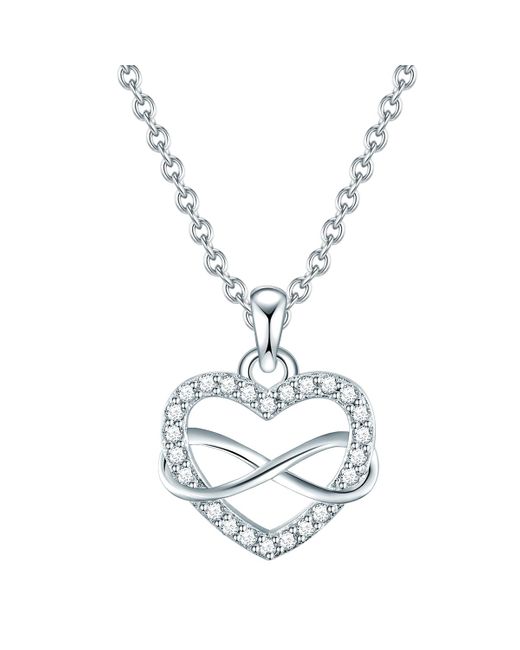 Rafaela Donata Metallic Necklace With Pendant Sterling Zirconia