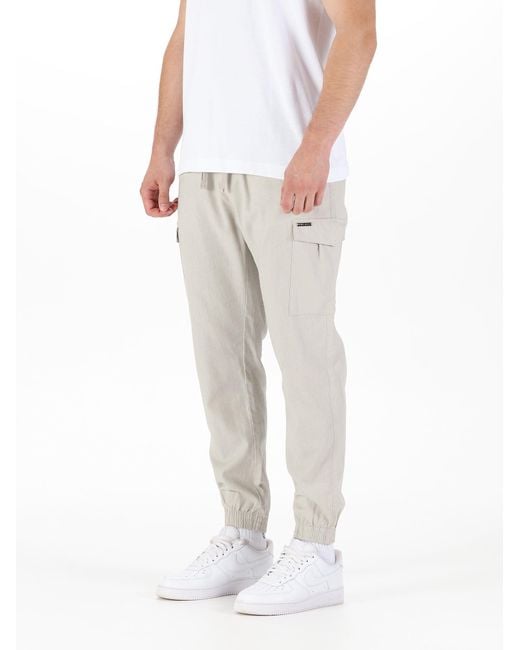 Luke 1977 White Club Tropicana Cargo Trousers for men