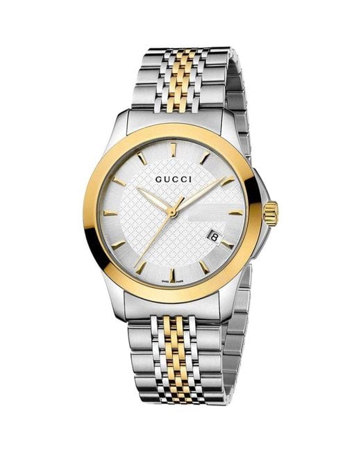 Gucci Metallic Ya126409 G-Timeless Two-Tone Watch for men