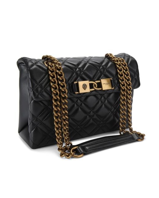 Kurt Geiger Black Leather Regular Kingsley Bag