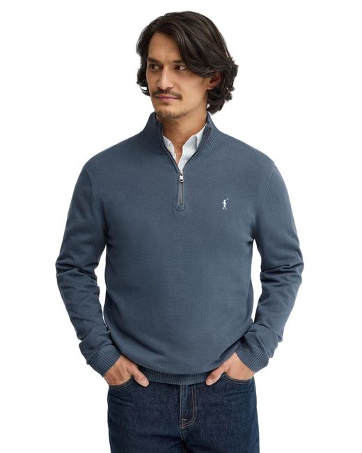 POLO CLUB Blue Zip Neck Sweater Pullover12 for men