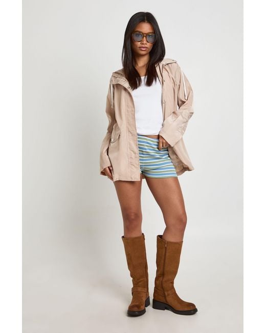 Boohoo Natural Hooded Festival Mac