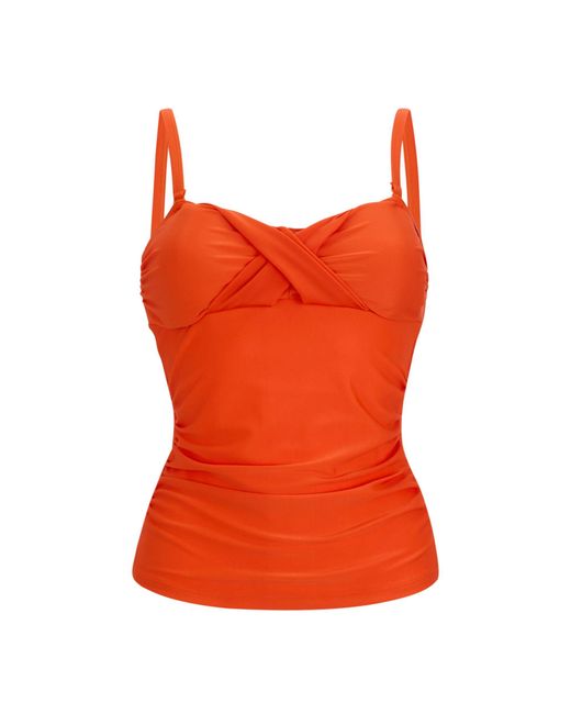 Regatta Orange Ladies Aceana Iii Plain Tankini Top (Tangerine Tango)