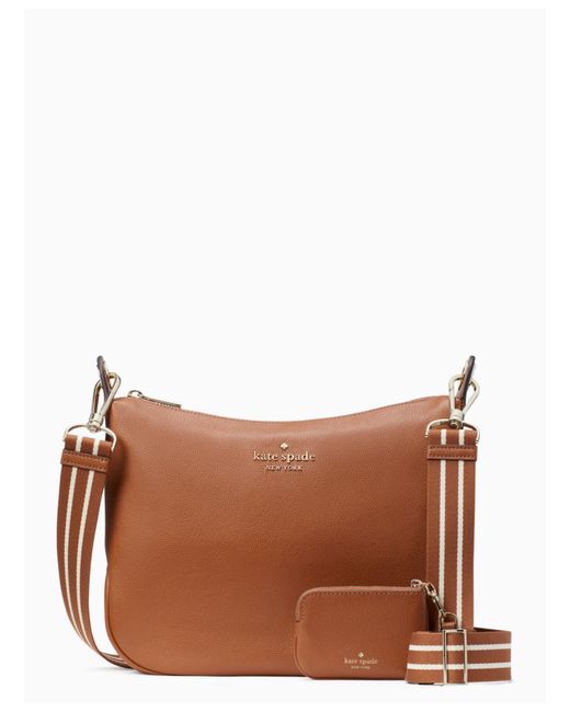 Kate Spade Brown Rosie Pebbled Leather Large Crossbody