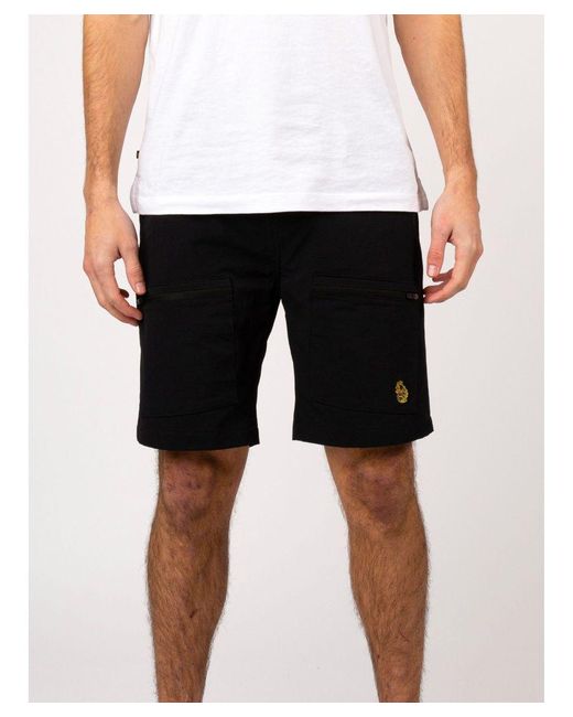 Luke 1977 White Acetate Nylon Outdoor Shorts for men