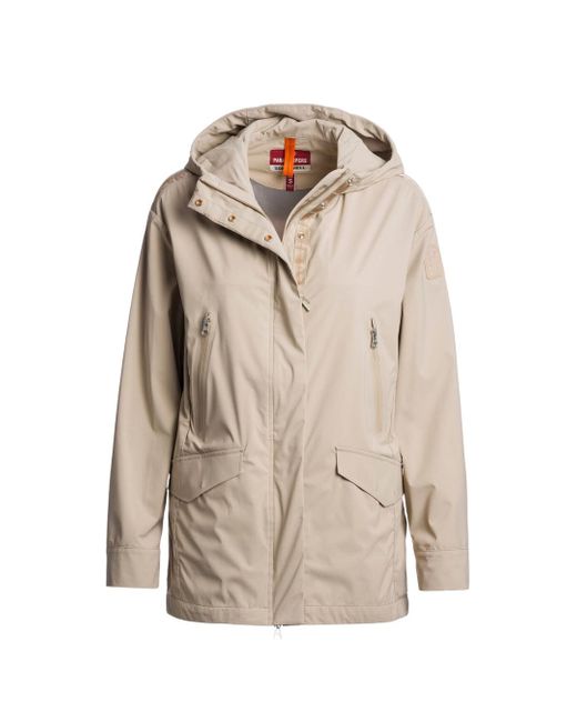 Parajumpers Natural Long Cream Hooded Jacket