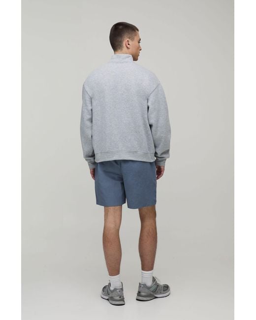 BoohooMAN Blue Baggy Short Length Piping Nylon for men