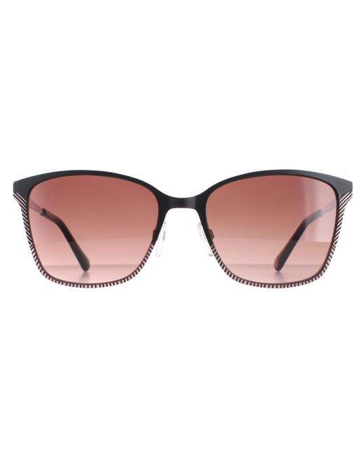Ted Baker Brown Sunglasses Tb1563 Cerise 004 Gradient Metal