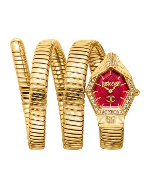 Just Cavalli Metallic Jc1L304M0035 Ladies Signature Snake Watch