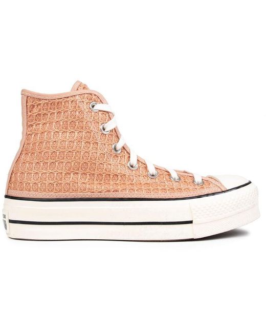 Converse Natural All Star Lift Hi Trainers