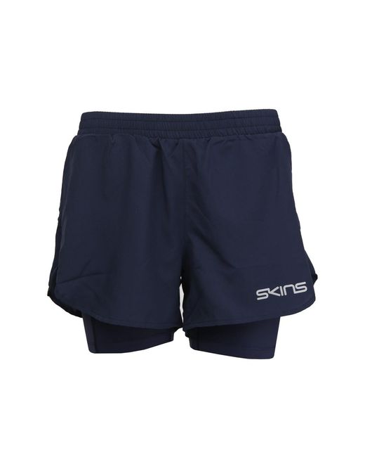 Skins Blue Superpose Sr3 Running Shorts