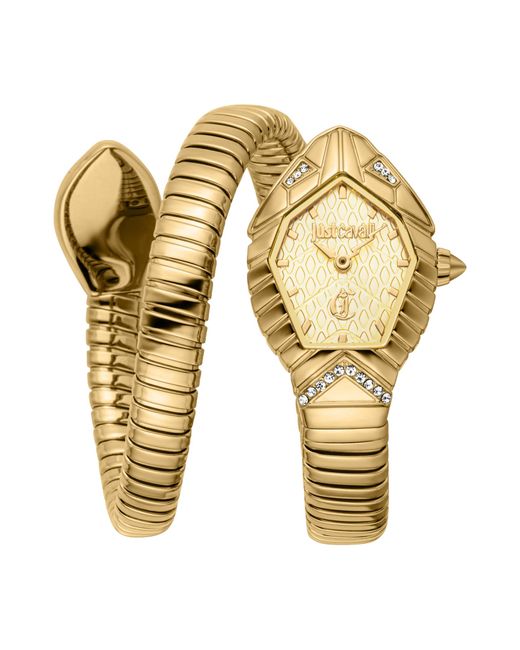 Just Cavalli Metallic Signature Snake Lirica Fashion Watch – Mop Jc1L357M0045