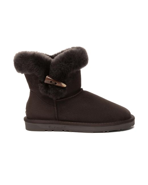 EverAu Australia Brown Ever Au Robin Horn Toggle Button Mini Boots