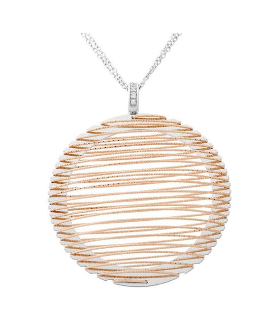 Orphelia Metallic 'Zelia' 925 Sterling Chain With Pendant