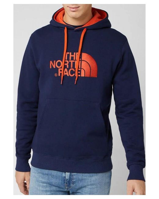The North Face Blue Drew Peak Embroidery Hoodie/ Fleece for men