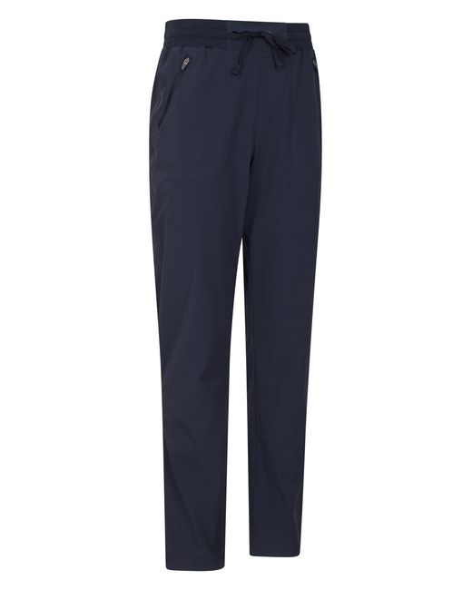 Mountain Warehouse Blue 'Explorer' Trousers Sun Protection Quick Dry Holiday Adventure Pants Polyamide