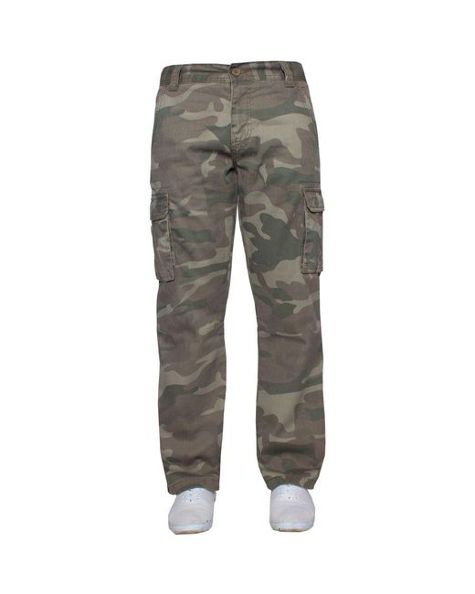 Kruze By Enzo Gray Cargo Combat Trousers for men