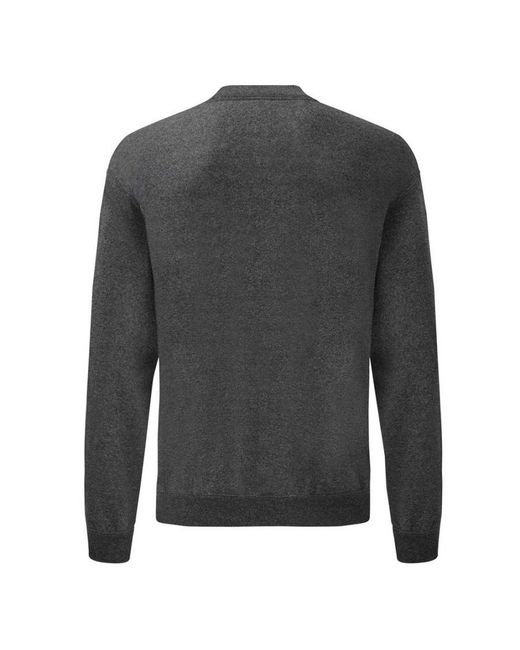 Fruit Of The Loom Gray Classic Drop Shoulder Sweatshirt (Dark Heather) for men