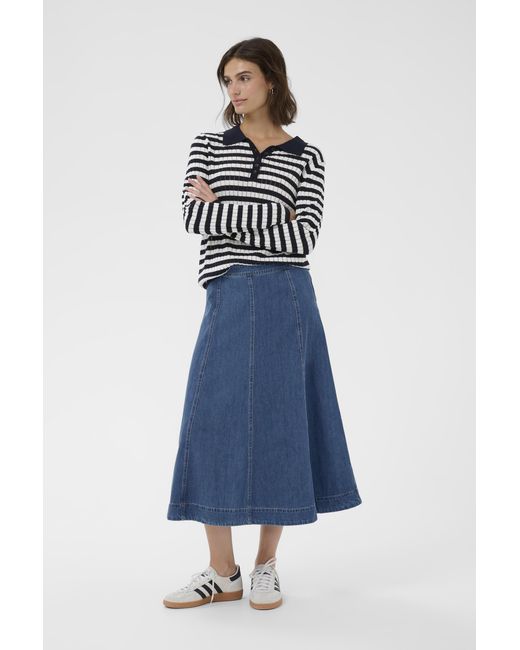 Part Two Denim Rok Petrinapw Denim Rok A-Shape in het Blue