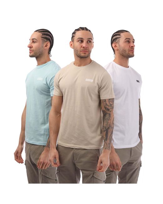 Nicce London T-shirts Krylbo 3 Pack In Multi Kleur in het Multicolor voor heren