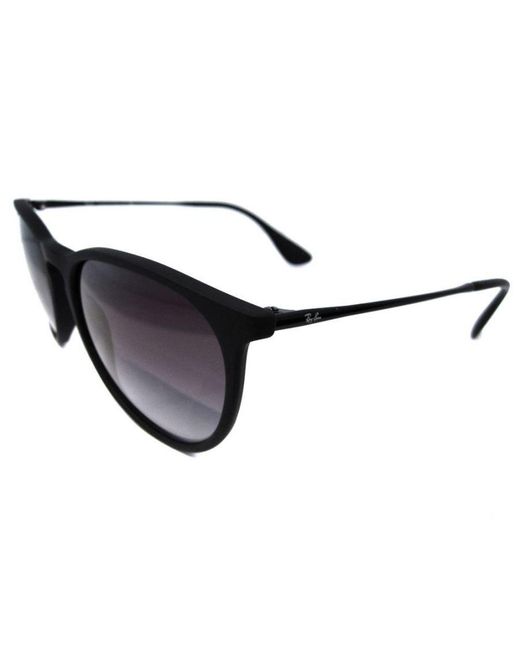 Ray-Ban Black Ladies Retro Round Rubberised Gradient Sunglasses