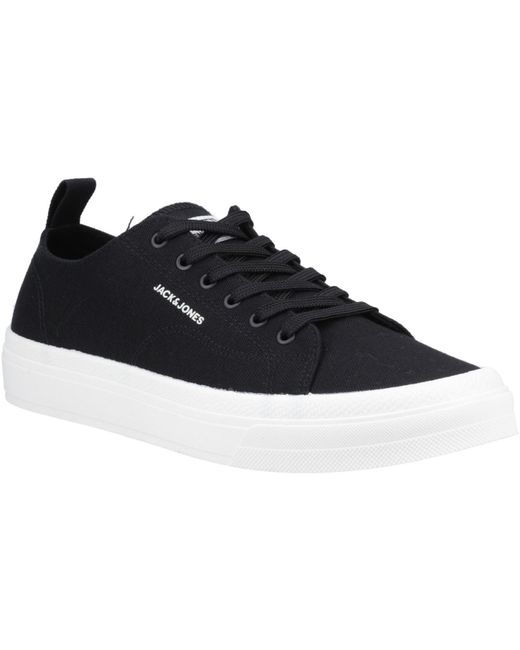 Jack & Jones Black Bayswater Canvas Anthracite Trainers for men