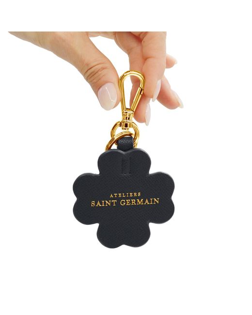 Ateliers Saint Germain Blue Key Ring Clover
