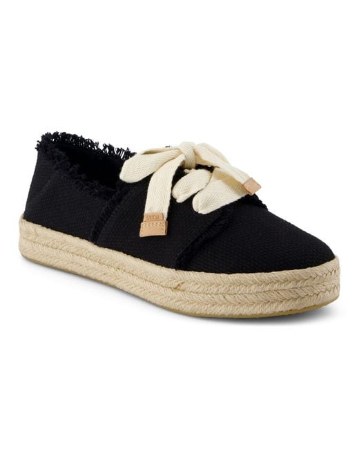 TOMS Blue Carolina Espadrille Lace Up Shoes