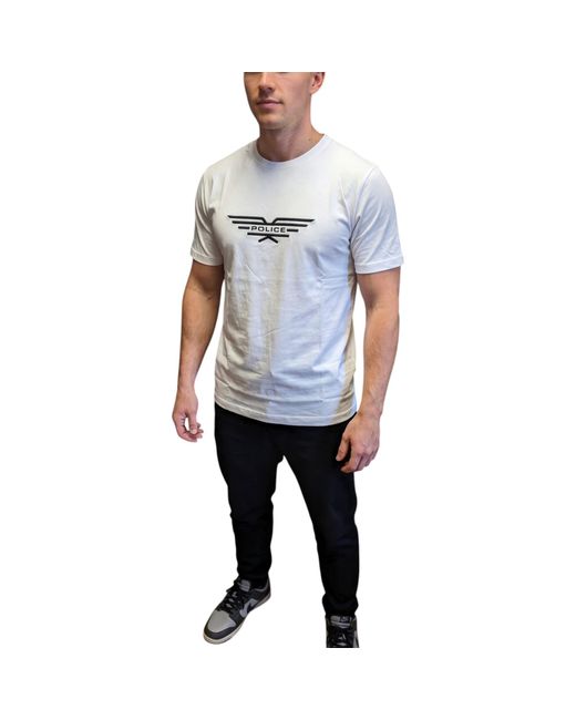 Tommy Hilfiger Blue 887 Police Pure 19 A T Shirts Crew Neck Short Sleeve Casual Summer Tee for men