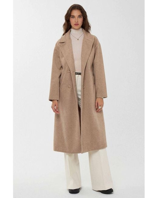 Hiccup Natural Relaxed Fit Long Coat