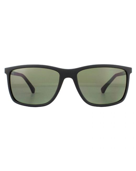 Emporio Armani Green Sunglasses Ea4058 56539A Rubber Polarised for men