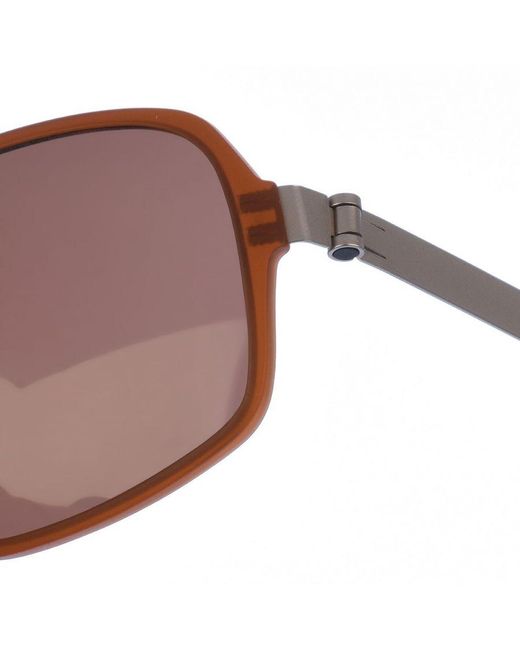 Mercedesbenz M3018 Rectangular Shaped Acetate Sunglasses in Brown for