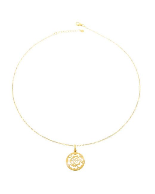 Orphelia Metallic 'Fiore' 925 Sterling Chain With Pendant