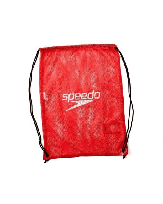 Speedo Red Wet Kit Mesh Drawstring Bag