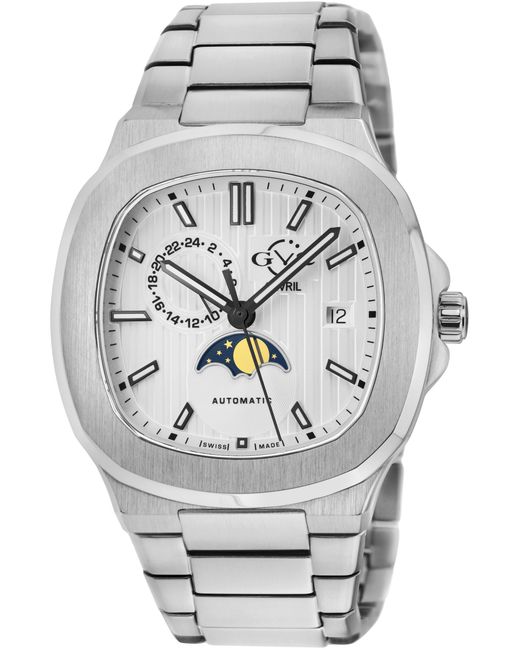 Gv2 Gray Potente Moon Phase 18400B Swiss Automatic Sellita Sw285-1A Watch for men